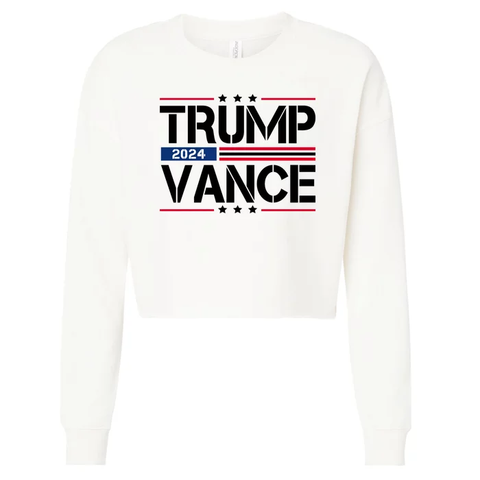 Trump Vance 2024 Usa Election Cropped Pullover Crew