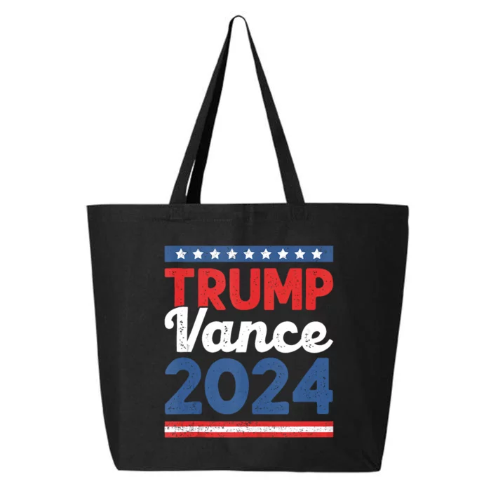 Trump Vance 2024 Donald Trump J.D. Vance For President Vintage 25L Jumbo Tote