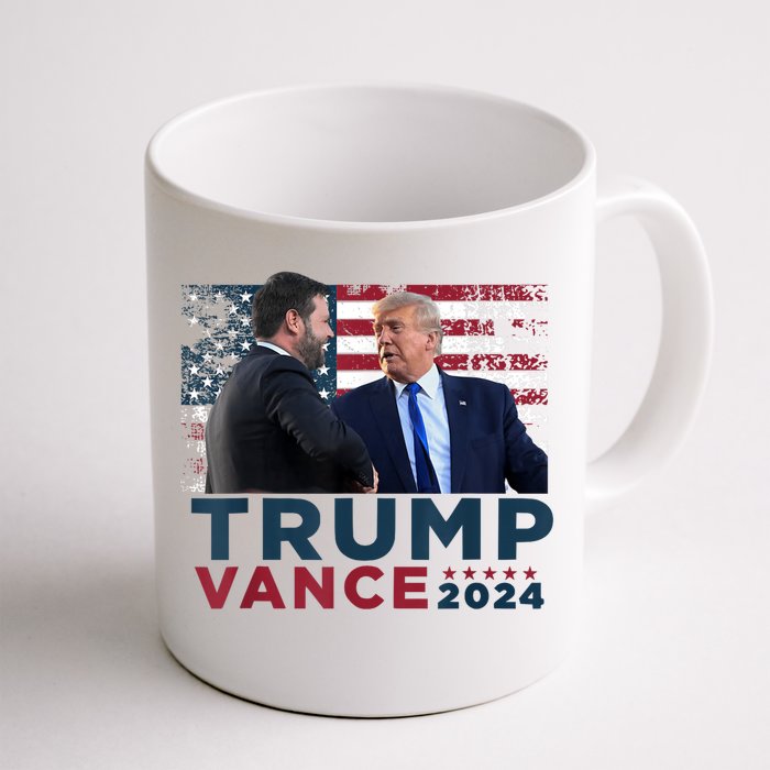 Trump Vance 2024 Presidential Ticket Grunge Flag Trump 2024 Coffee Mug