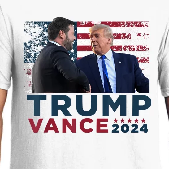 Trump Vance 2024 Presidential Ticket Grunge Flag Trump 2024 Pajama Set