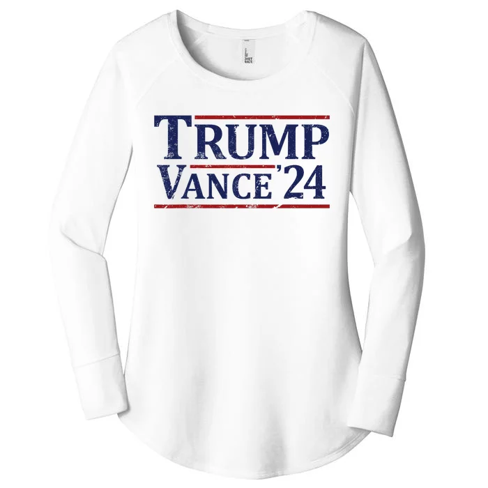 Trump Vance 24 Vintage 2024 Women's Perfect Tri Tunic Long Sleeve Shirt