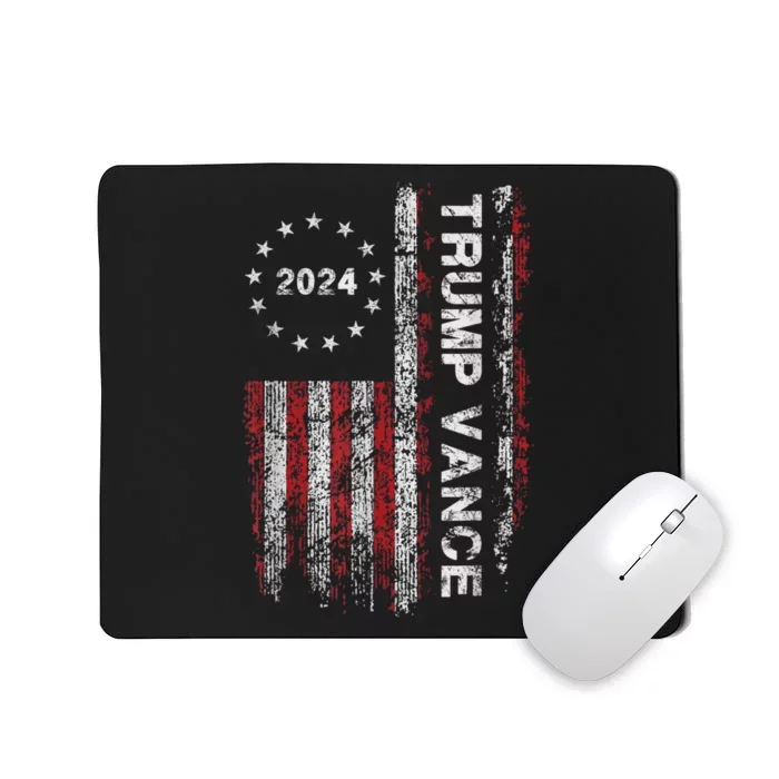 Trump Vance 2024 Usa Flag Patriotic Clothing Mousepad