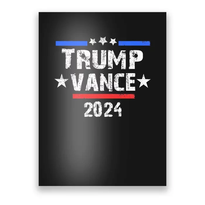 Trump Vance 2024 Us Flag Vintage Poster