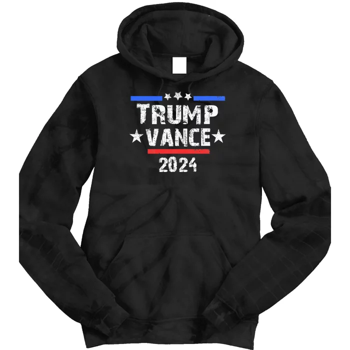 Trump Vance 2024 Us Flag Vintage Tie Dye Hoodie