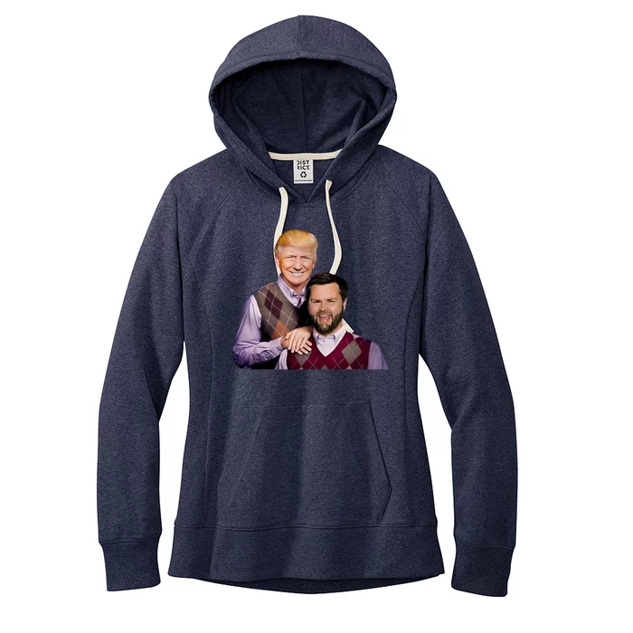 Trump Vance 2024 Brothers Funny Parody Trump J.D. Vance Bros Women's Fleece Hoodie