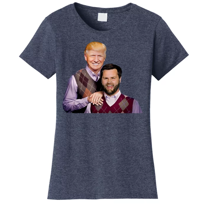 Trump Vance 2024 Brothers Funny Parody Trump J.D. Vance Bros Women's T-Shirt