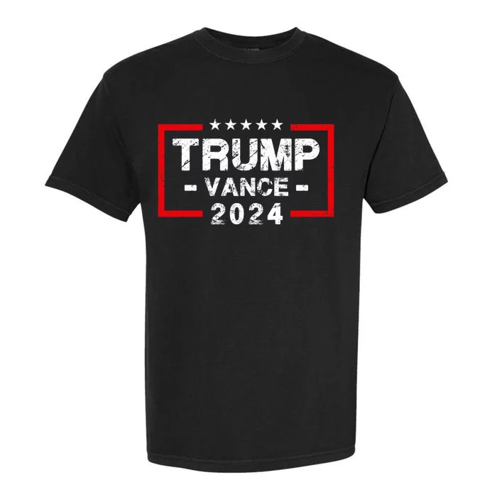 Trump Vance 2024 Us Flag Election President 2024 Garment-Dyed Heavyweight T-Shirt