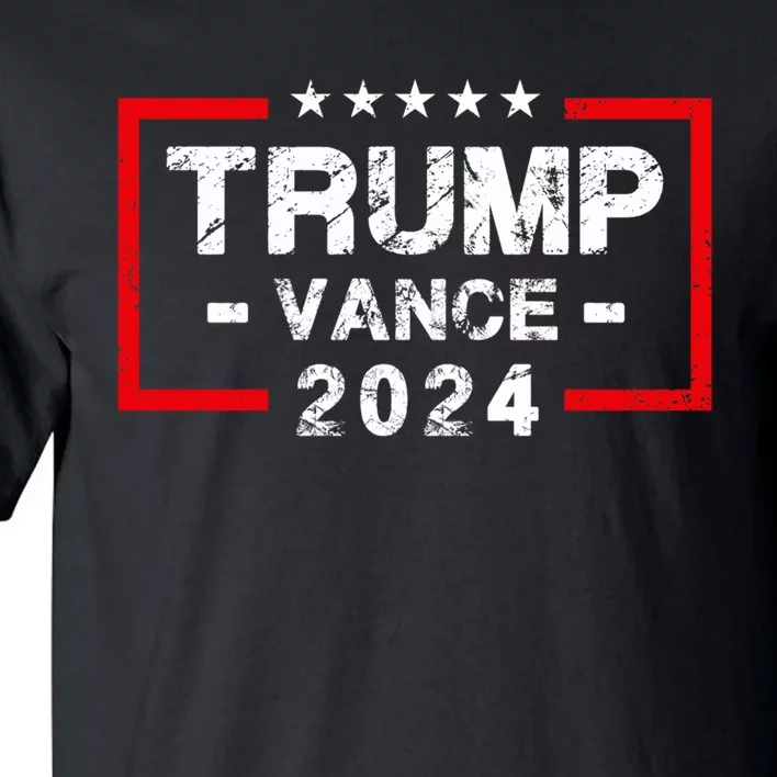 Trump Vance 2024 Us Flag Election President 2024 Tall T-Shirt