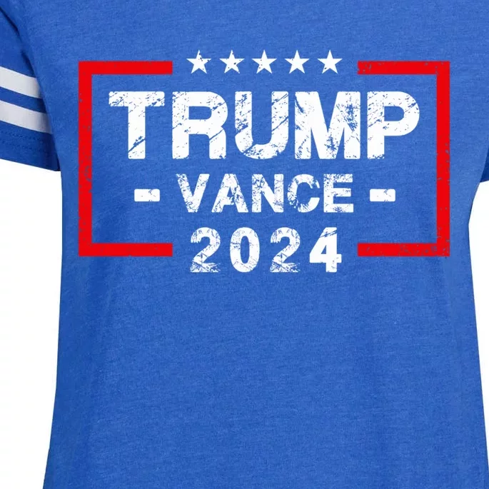 Trump Vance 2024 Us Flag Election President 2024 Enza Ladies Jersey Football T-Shirt