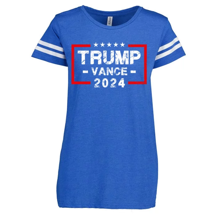 Trump Vance 2024 Us Flag Election President 2024 Enza Ladies Jersey Football T-Shirt