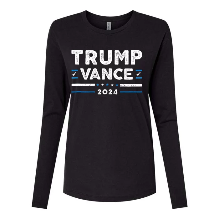 Trump Vance 2024 Elections Vintage President Trump Vance Womens Cotton Relaxed Long Sleeve T-Shirt