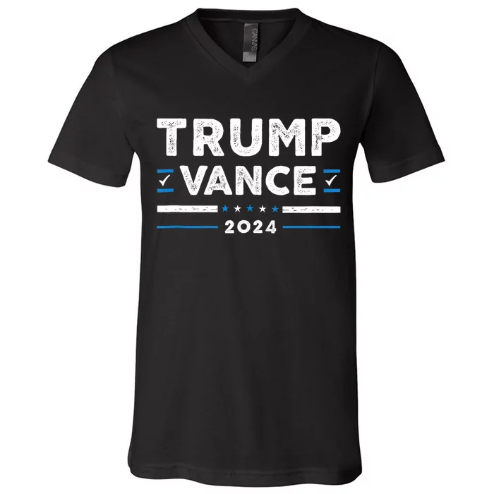 Trump Vance 2024 Elections Vintage President Trump Vance V-Neck T-Shirt