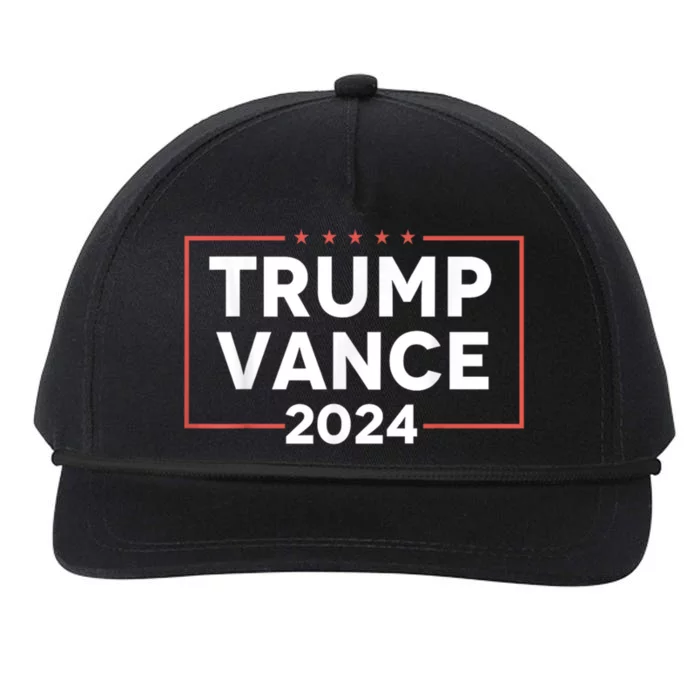 Trump Vance 2024 Retro Stripe Trump Jd Vance Snapback Five-Panel Rope Hat