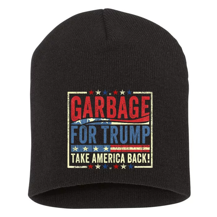 Trump Vance 2024 Proud To Be Garbage Presidential Election Short Acrylic Beanie