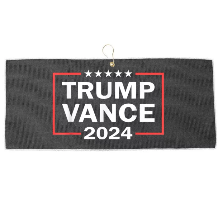 Trump Vance 2024 Retro Stripe Trump Jd Vance Large Microfiber Waffle Golf Towel