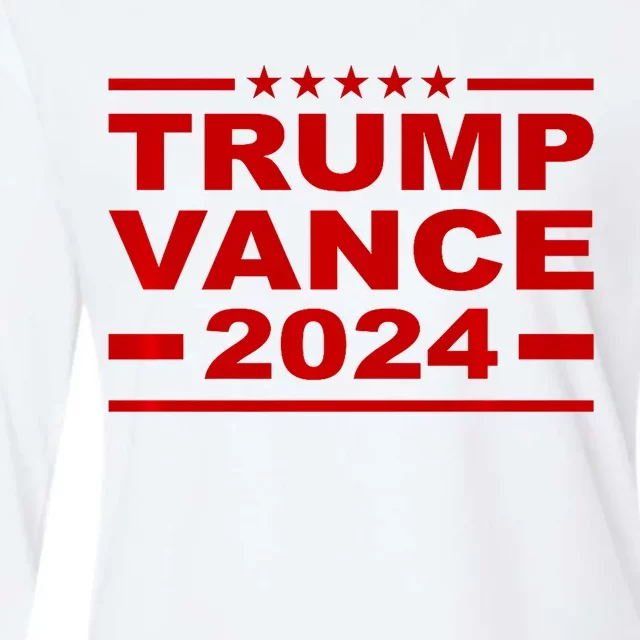 Trump Vance 2024 For President Vp Usa Election Patriotic Womens Cotton Relaxed Long Sleeve T-Shirt