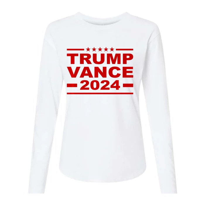 Trump Vance 2024 For President Vp Usa Election Patriotic Womens Cotton Relaxed Long Sleeve T-Shirt