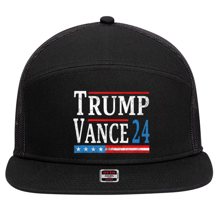 Trump Vance 2024 President Trump Supporter Re Ection 7 Panel Mesh Trucker Snapback Hat