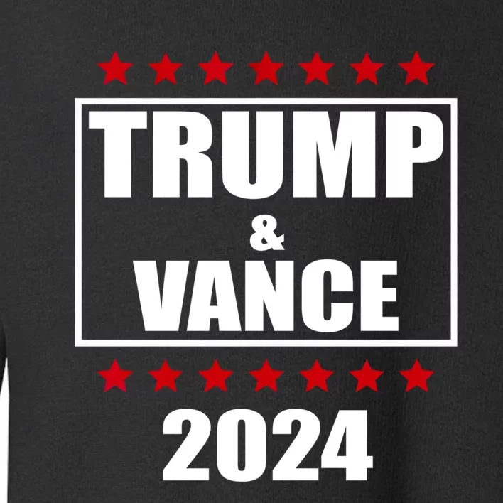 Trump & Vance 2024 President Trump 2024 Toddler Sweatshirt