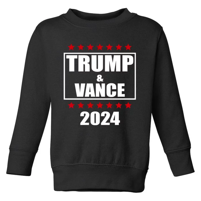 Trump & Vance 2024 President Trump 2024 Toddler Sweatshirt