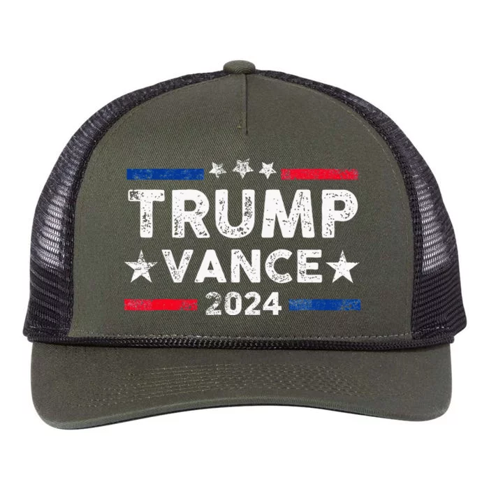 Trump Vance 2024 President Trump Supporter Retro Rope Trucker Hat Cap