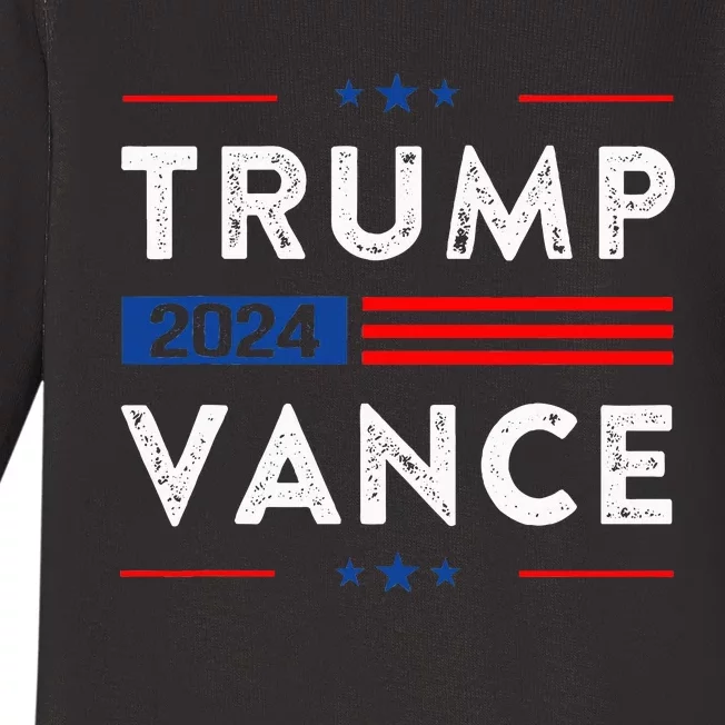 Trump Vance 2024 Election Republican Trump President 2024 Baby Long Sleeve Bodysuit