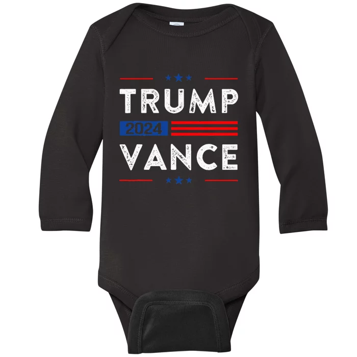 Trump Vance 2024 Election Republican Trump President 2024 Baby Long Sleeve Bodysuit