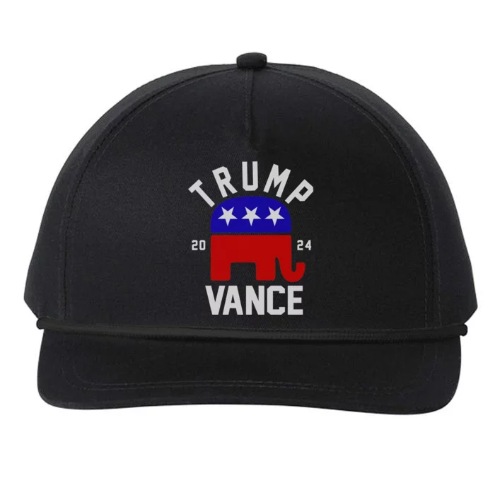 Trump Vance 2024 Republican Election Snapback Five-Panel Rope Hat