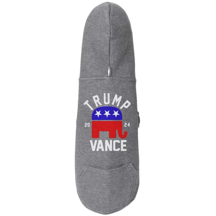 Trump Vance 2024 Republican Election Doggie 3-End Fleece Hoodie