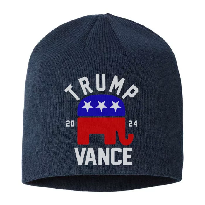 Trump Vance 2024 Republican Election 8 1/2in Sustainable Knit Beanie