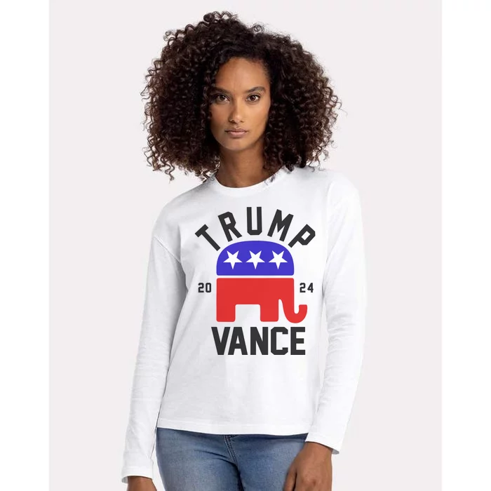 Trump Vance 2024 Republican Election Womens Cotton Relaxed Long Sleeve T-Shirt