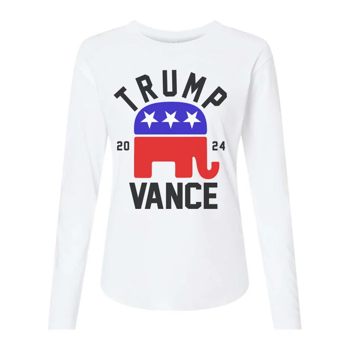 Trump Vance 2024 Republican Election Womens Cotton Relaxed Long Sleeve T-Shirt