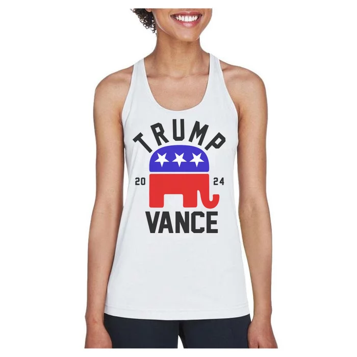 Trump Vance 2024 Republican Election Women's Racerback Tank