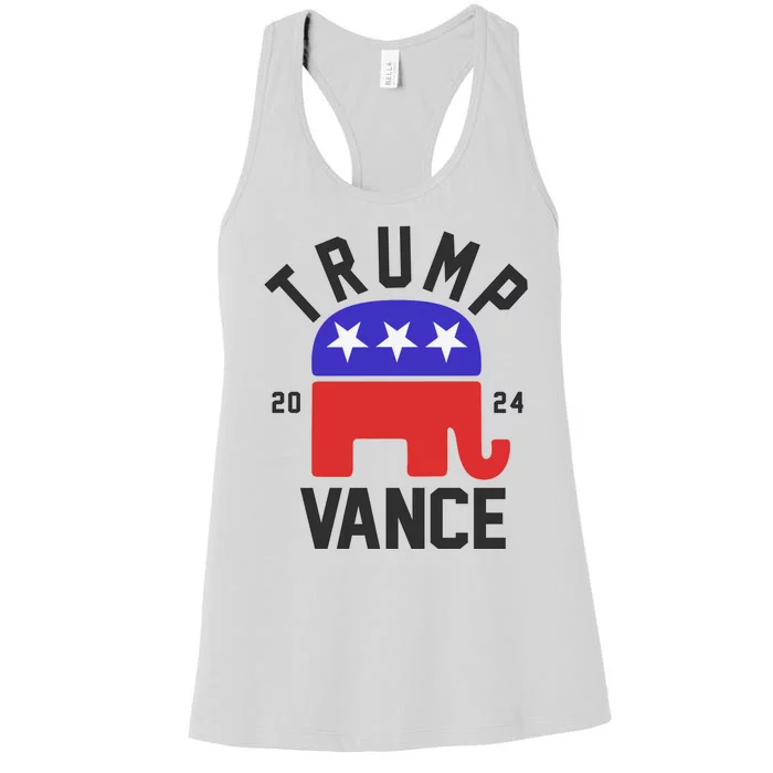 Trump Vance 2024 Republican Election Women's Racerback Tank