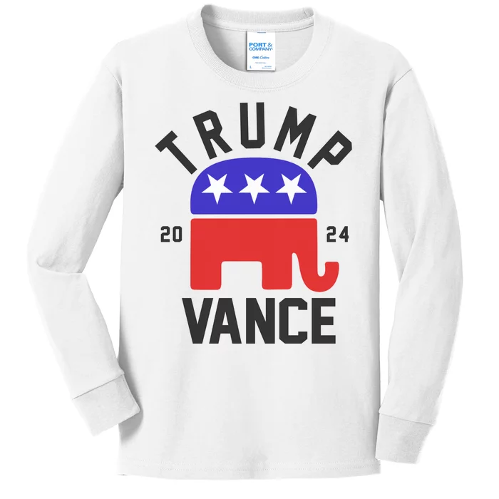 Trump Vance 2024 Republican Election Kids Long Sleeve Shirt