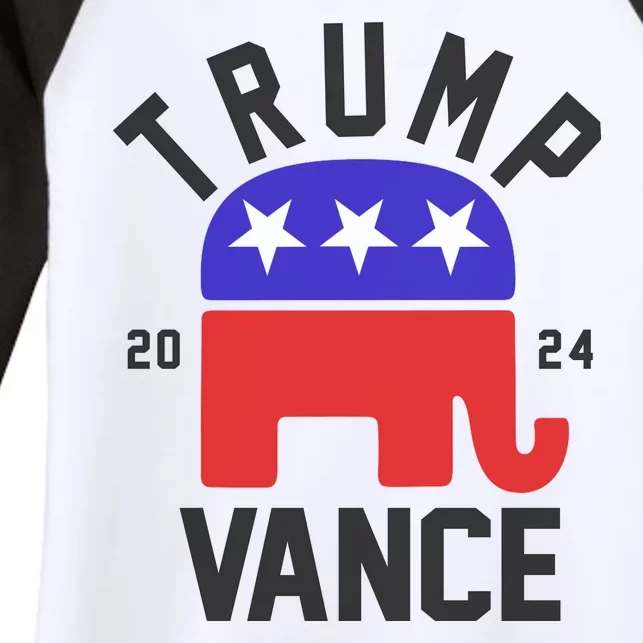 Trump Vance 2024 Republican Election Women's Tri-Blend 3/4-Sleeve Raglan Shirt