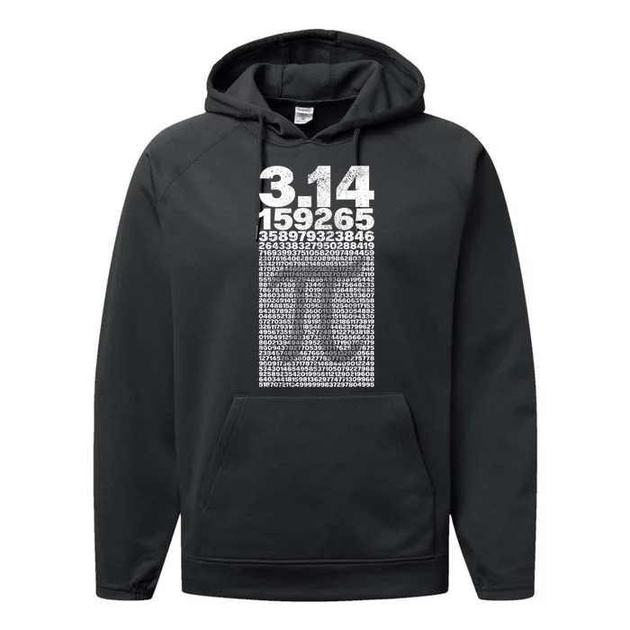 Teacher Vintage 3.14 Pi Digits Happy Pi Day Performance Fleece Hoodie