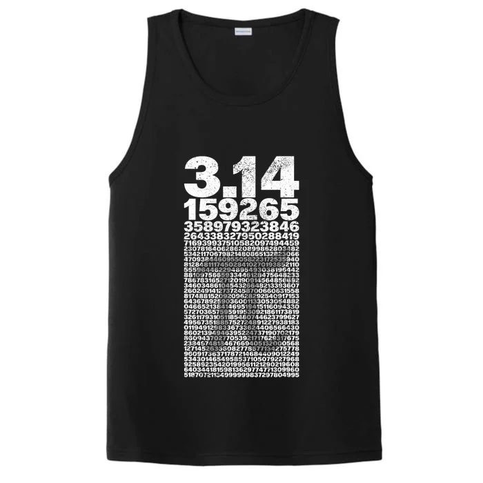 Teacher Vintage 3.14 Pi Digits Happy Pi Day Performance Tank