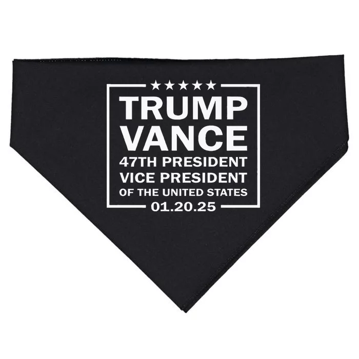 Trump Vance 47th President Vp 2025 Inauguration Patriotic USA-Made Doggie Bandana