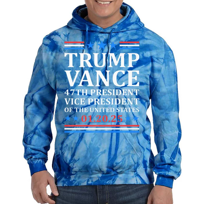 Trump Vance 47th President Vp 2025 Inauguration Patriotic Tie Dye Hoodie