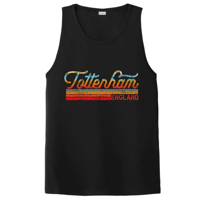 Tottenham Vintage 80s Style Tottenham England Performance Tank