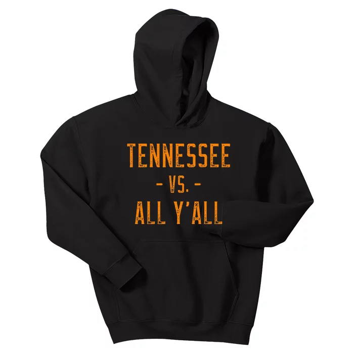 Tennessee Vs. All Y’all Sports Weathered Vintage Southern Kids Hoodie