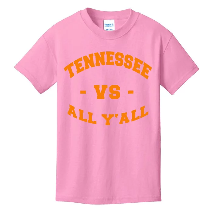 Tennessee VS All YAll Vintage Style Orange Text Kids T-Shirt