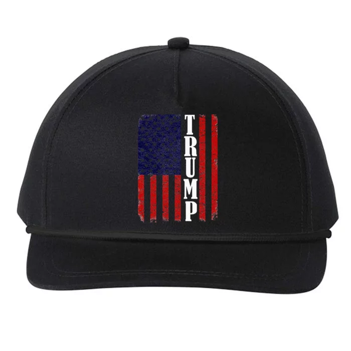 Trump Vintage American Flag Protrump 2024 President Support Snapback Five-Panel Rope Hat