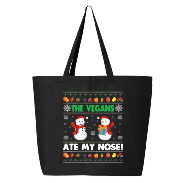 The Vegans Ate My Nose Ugly Christmas Sweater Design 25L Jumbo Tote