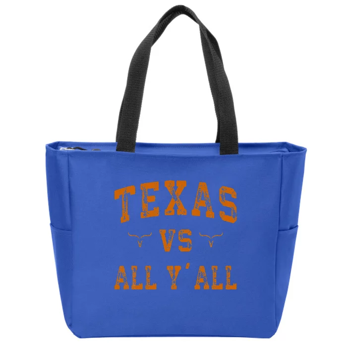 Texas Vs All Yall Zip Tote Bag