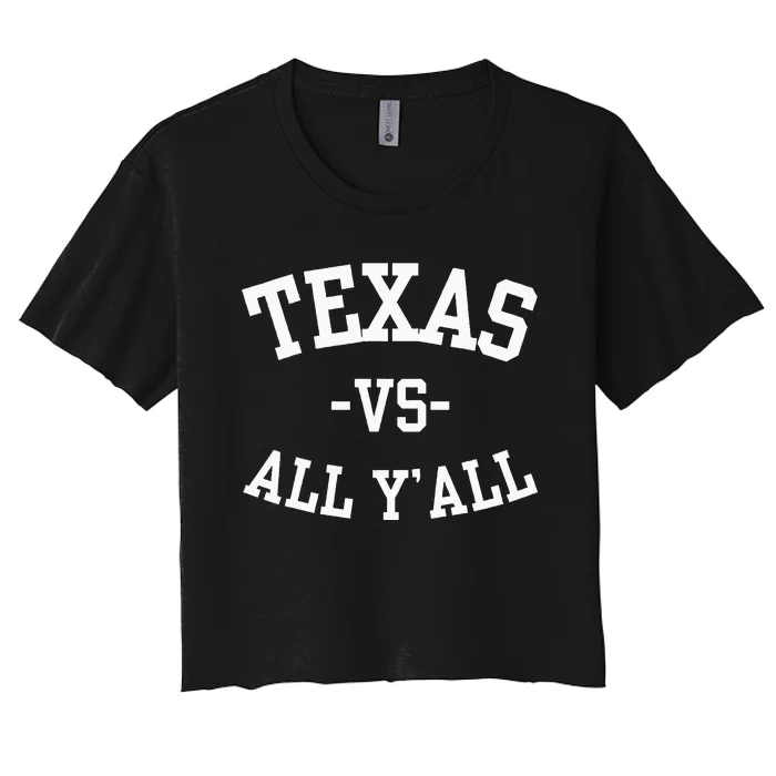 Texas Vs All Y’All Sports Vintage Southern Women's Crop Top Tee