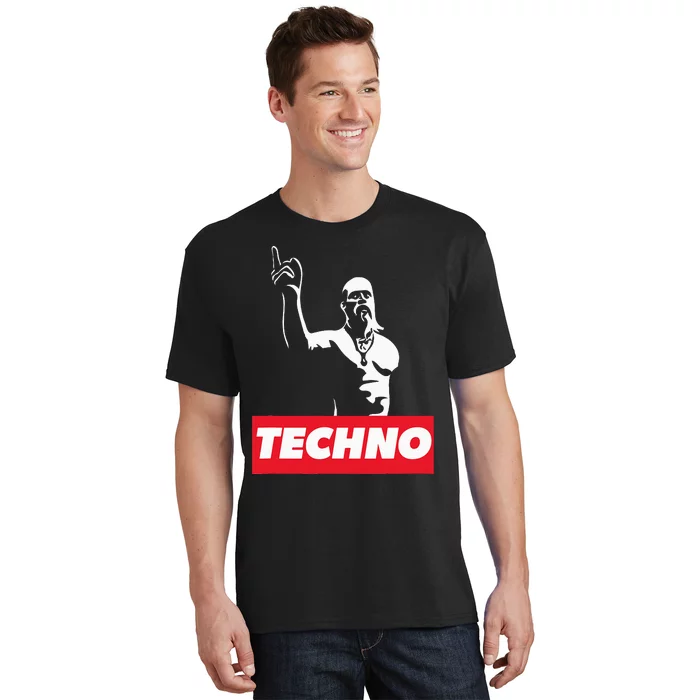 Techno Viking Art For Raver Dj Hard Techno Party Festival T-Shirt