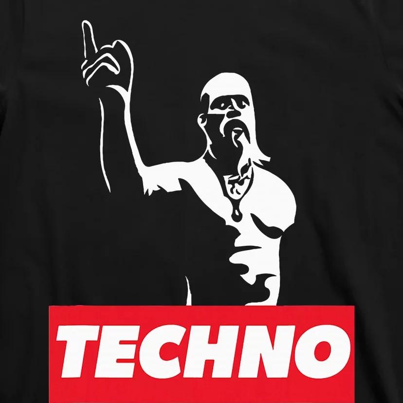 Techno Viking Art For Raver Dj Hard Techno Party Festival T-Shirt