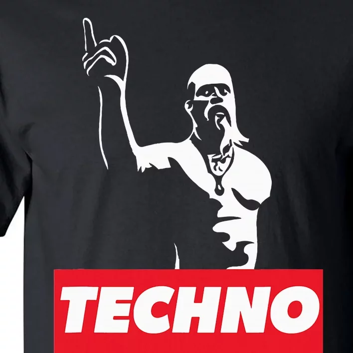 Techno Viking Art For Raver Dj Hard Techno Party Festival Tall T-Shirt